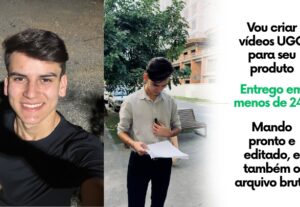 Eu vou gravar um vídeo UGC para o seu produto. Entrego em 1h