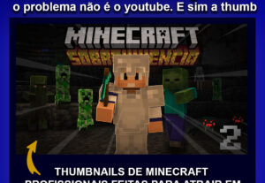 Eu vou criar thumbnails de minecraft profissionais