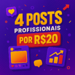 Eu vou Criar 4 posts para Instagram do seu negócio