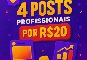 Eu vou Criar 4 posts para Instagram do seu negócio