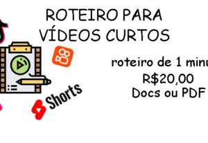 Eu vou criar roteiros profissionais para vídeos curtos