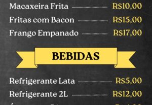 Eu vou fazer cardapios em 24hrs