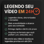 Eu vou legendar seus vídeos em 24h