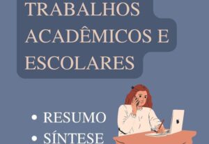 Eu vou fazer a formatação ABNT do seu trabalho acadêmico