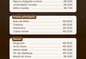 Eu vou fazer um cardápio para seu restaurante.