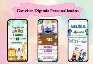 Eu vou criar seu convite digital infantil.