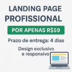 Eu vou criar uma Landing Page profissional em até 4 dias