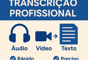 Eu vou fazer a transcrição de áudios/vídeos em português
