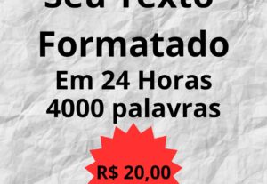 Eu vou organizar e escrever seus textos rapidamente