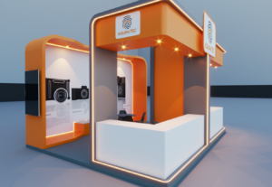Eu vou criar a ideia do seu stand comercial