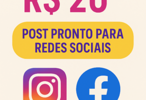 Eu vou fazer suas ideias em posts incríveis para suas redes