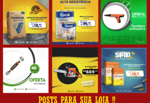 Eu vou criar post para sua loja física ou digital.