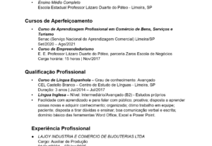 Eu vou montar seu cúrriculo organizado e objetivo