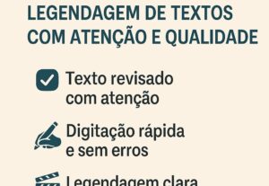Eu vou revisar e digitar seus textos com qualidade.