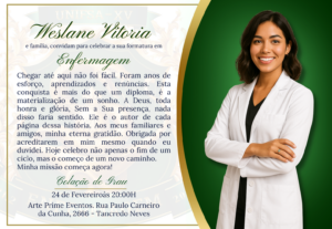 Eu vou  fazer o seu convite de formatura