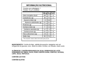 Eu vou fazer tabelas nutricionais e rotulagens
