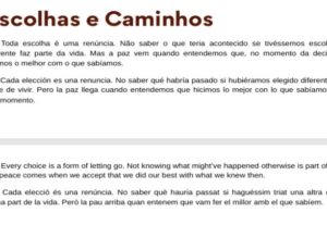 Eu vou traduzir seus textos em inglês, espanhol, ou portuguê...