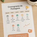 Eu vou fazer seu cronograma de postagens para redes sociais