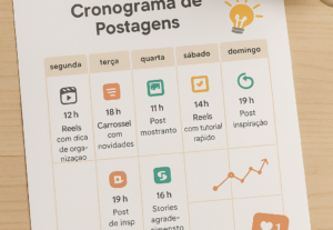 Eu vou fazer seu cronograma de postagens para redes sociais
