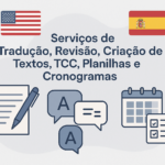 Eu vou fazer tradução e revisão de textos ingles ou espanhol