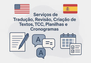 Eu vou fazer tradução e revisão de textos ingles ou espanhol