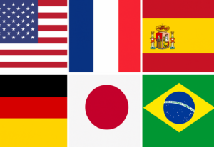 Eu vou Traduzir: Inglês, Francês, Espanhol, Alemão, Japonês.