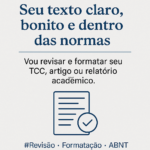Eu vou formatar e revisar seu tcc ou relatório
