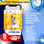 Eu vou criar 10 Posts Personalizados - Rede Social