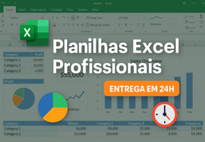 Eu vou fazer Planilhas Excel Profissionais em 24h
