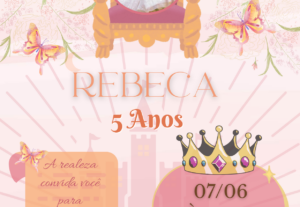 Eu vou fazer o  seu convite de aniversário, casamento, event...