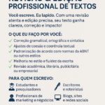 Eu vou fazer Revisão e edição de textos