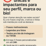 Eu vou Criar  5 frases únicas e impactantes para seu perfil
