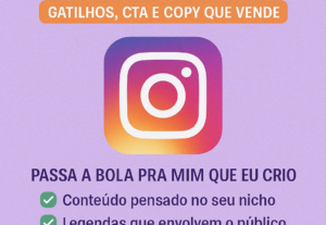Eu vou criar 5 legendas vendedoras para seu Instagram