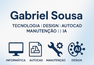 Eu vou ajudar em Tecnologia, Design Gráfico, AutoCAD 2D, etc...