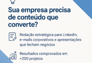 Eu vou redigir e criar logos.