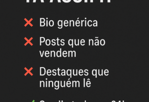 Eu vou fazer um mini Diagnóstico Estratégico do seu Instagra...
