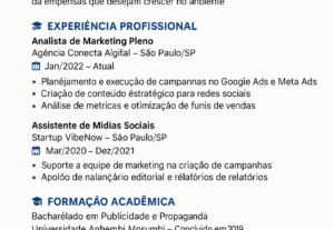 Eu vou criar um currículo atrativo