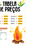 Eu vou fazer sua tabela de preço em 24hr