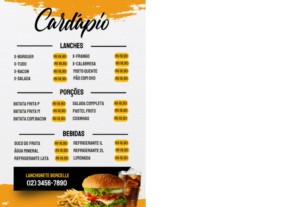 Eu vou criar um cardápio para você em 24hr