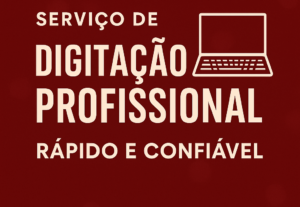 Eu vou digitar seu texto em Word ou PDF com rapidez