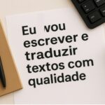 Eu vou escrever e traduzir textos com qualidade