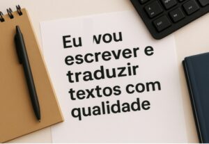 Eu vou escrever e traduzir textos com qualidade
