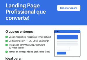 Eu vou fazer uma Landing Page Profissional que converte