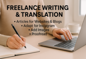 Eu vou escrever/traduzir artigos para seu site/blog