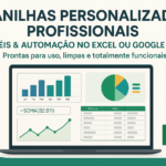 Eu vou criar uma planilha profissional personalizada.