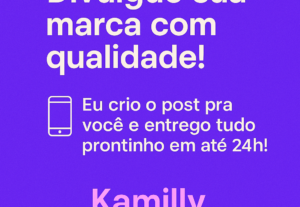 Eu vou fazer um post para o seu Instagram