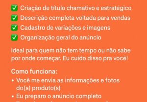 Eu vou fazer seus anúncios para Shopee