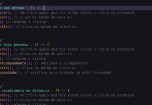 Eu vou realizar testes manuais de aplicativos ou sites.