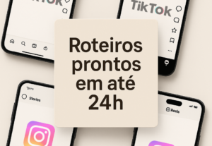 Eu vou fazer os roteiros dos seus vídeos