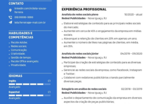 Eu vou criar um currículo impecável para você